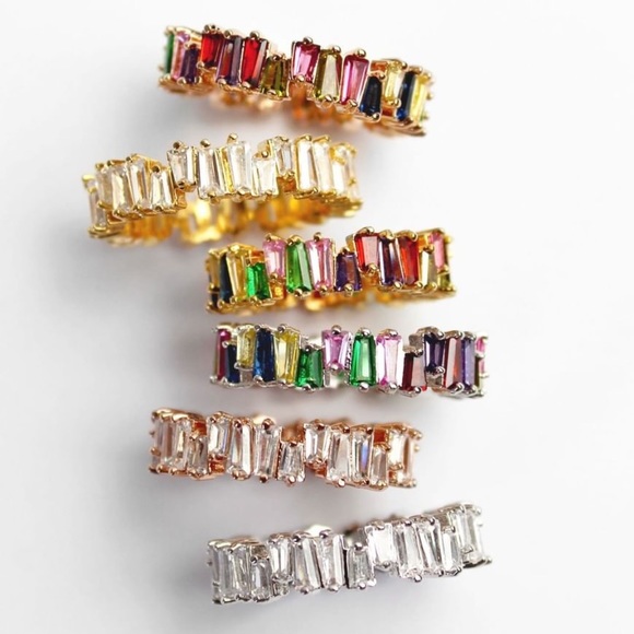 Stackable CZ Band Ring - Picture 2 of 8